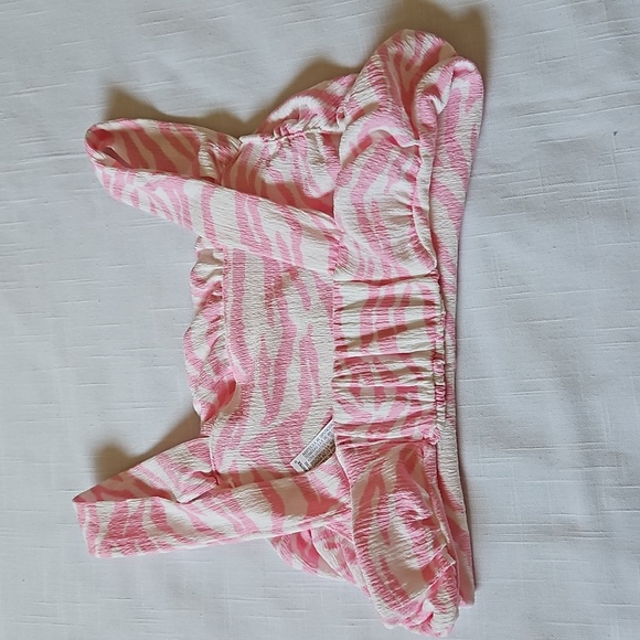 Zara girl pink zebra strap crop top size 13 14 - Picture 5 of 9